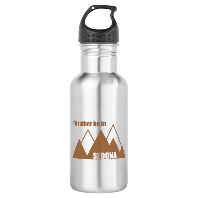 Botella De Agua Preferiría Estar En La Montaña Sedona (Anverso)