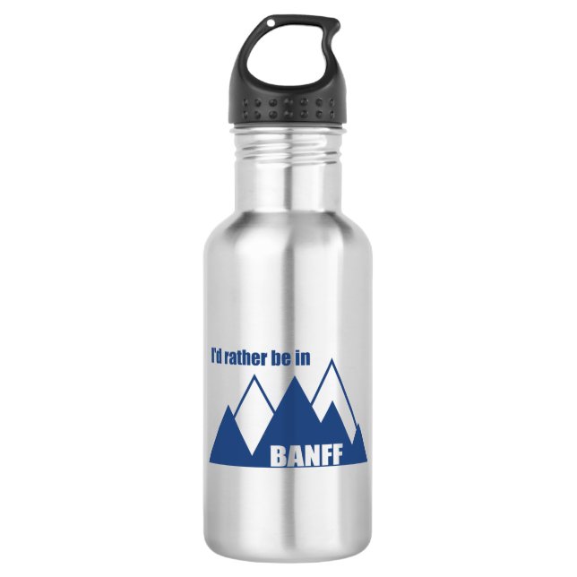 Botella De Agua Prefiero estar en la montaña Banff Canada (Anverso)