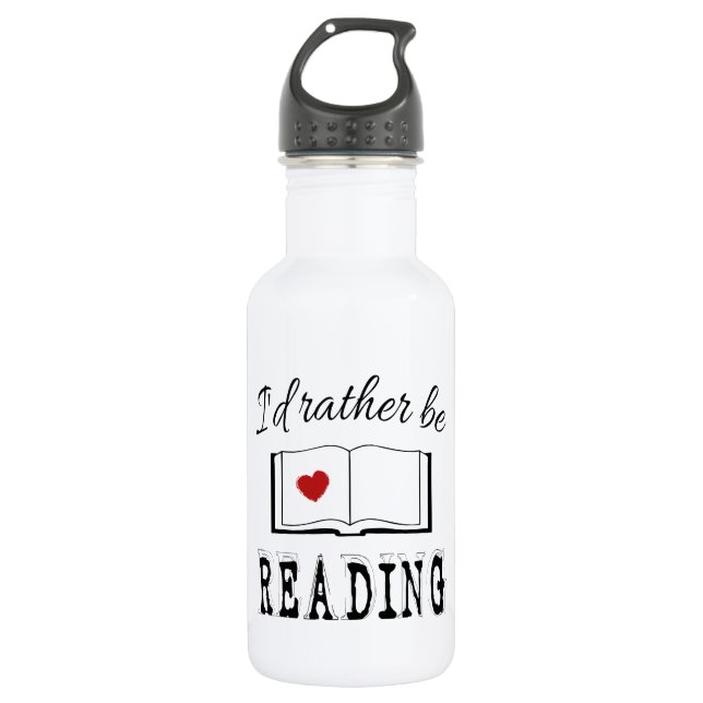 Botella De Agua Prefiero estar leyendo (Anverso)