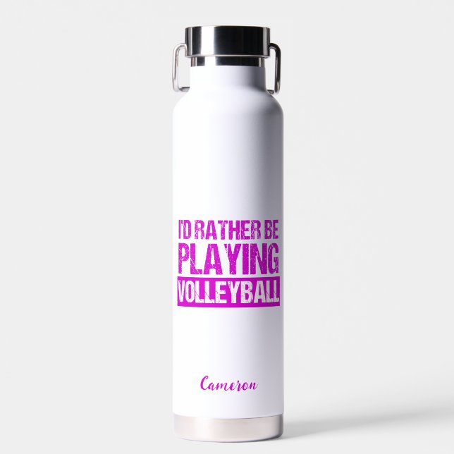 Botella De Agua Prefiero jugar al voleibol Personalizado gracioso (Delantero)