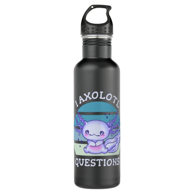 Botella De Agua Preguntas axolotl (Anverso)