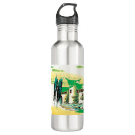 Botella De Agua Premium de pintura de la naturaleza