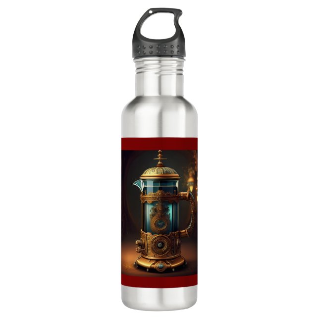 Botella De Agua Prensa francesa al estilo Steampunk (Anverso)