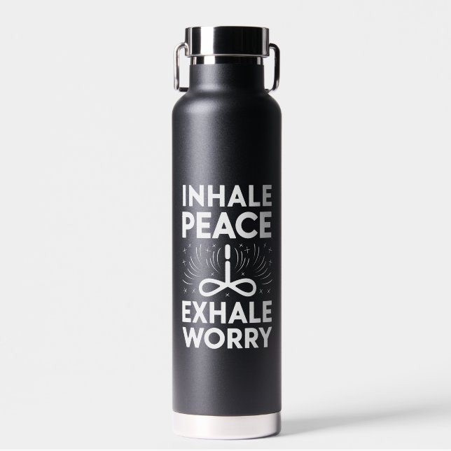 BOTELLA DE AGUA PREOCUPACIÓN DE INHALE PEACE EXHALE (Delantero)