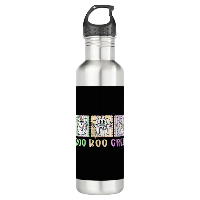 Botella De Agua Preppy Boo Crew Enfermeras Halloween Disfraces Hom (Anverso)