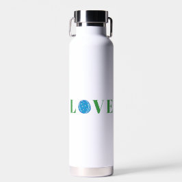 Botella De Agua Preppy Pickleball Love