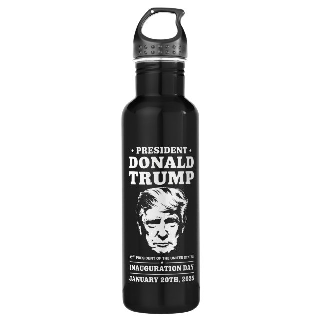 Botella De Agua Presidente 47 D J. Trump Inauguración Día 2025 (Anverso)