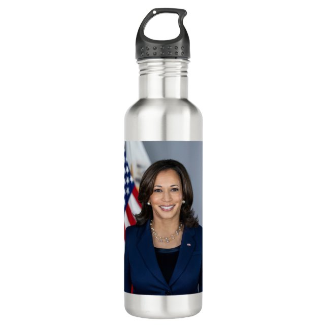 Botella De Agua Presidente Candidato Kamala Harris US 2024 (Anverso)