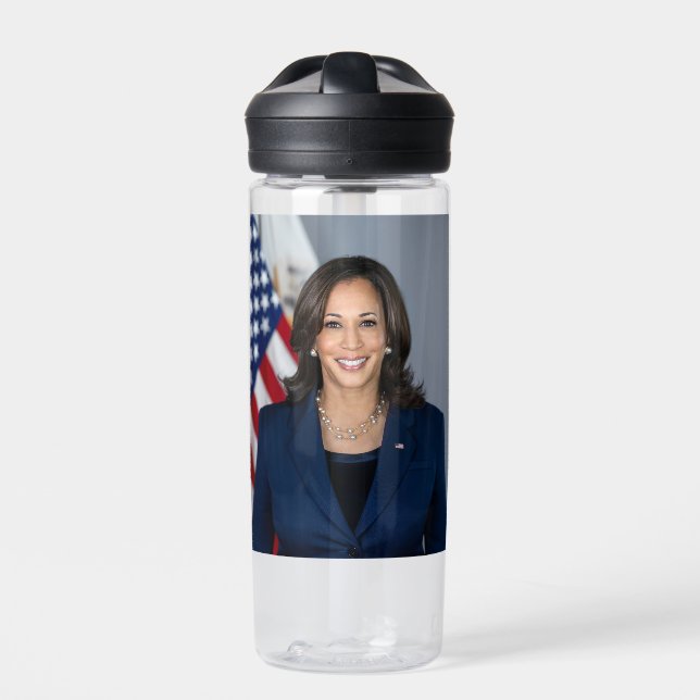 Botella De Agua Presidente Candidato Kamala Harris US 2024 (Delante)