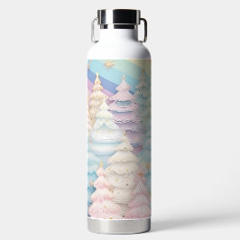 BOTELLA DE AGUA PRETTY PASTEL HOLIDAY CHRISTMAS TREES
