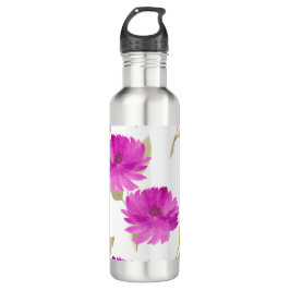 Botella De Agua Pretty pink Flowers Water Bottle