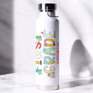 Botella De Agua Primer grado de vuelta a la escuela personalizada