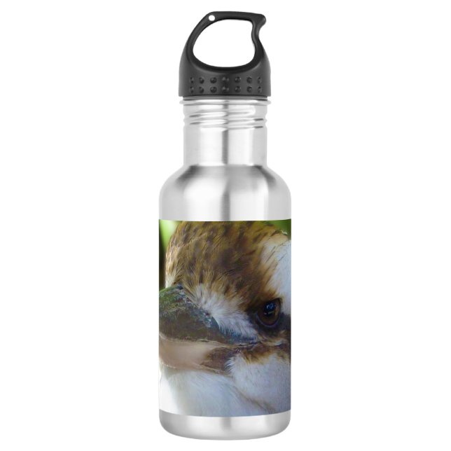 Botella De Agua Primer plano de cucaburra australiano,   (Anverso)