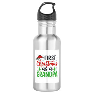 Botella De Agua Primera Navidad Abuelo Sombrero de Santa