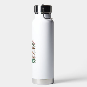 Botella De Agua Primera Navidad como hermano Gnome Trineo de Reno