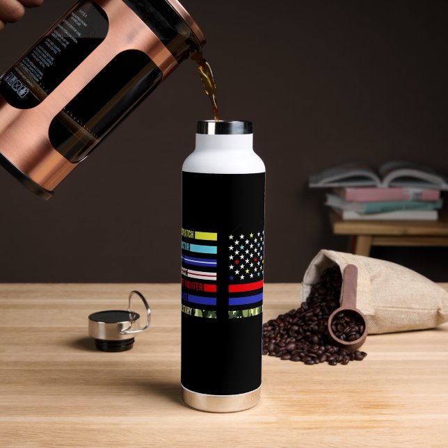 Botella De Agua Primeras respuestas (Café)