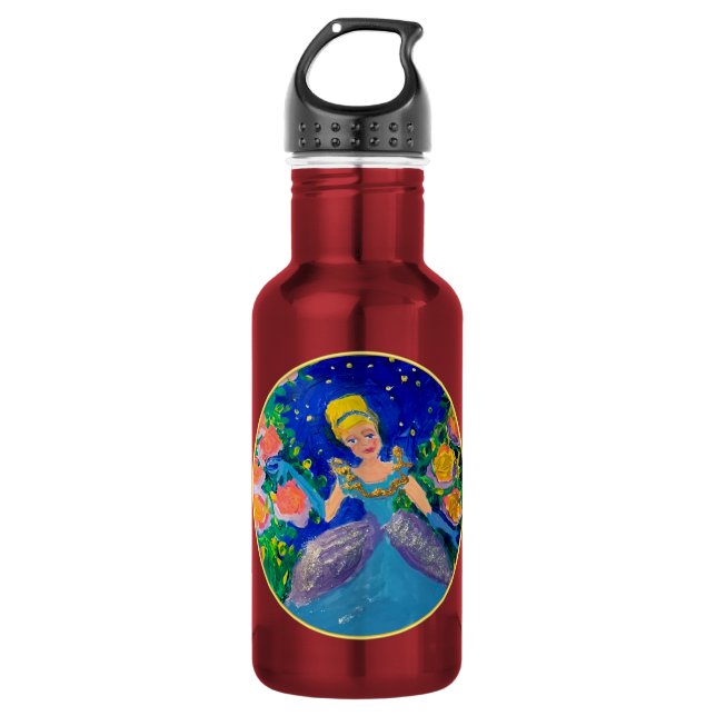 Botella De Agua Princesa "Arte de niños" (Anverso)