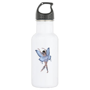 Botella De Agua Princesa de hadas de mariposa azul