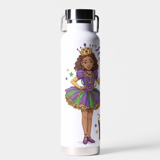 Botella De Agua Princesa de las cuentas - Mardi Gras (Delantero)