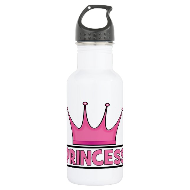 Botella De Agua Princesa rosa personalizado (Anverso)