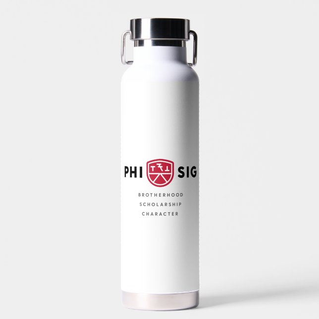 Botella De Agua Principios de Phi Sigma Kappa (Delantero)