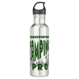 Botella De Agua Profesional del Camper - personaliza con su nombre