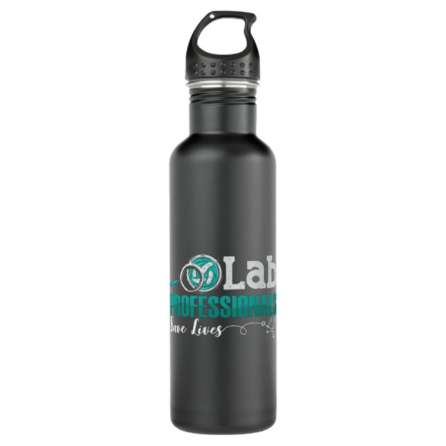 Botella De Agua Profesionales de laboratorio salvan vidas de técni (Anverso)