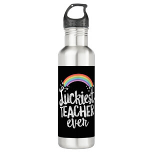 Botella De Agua Profesor más afortunado de todos los tiempos Día d