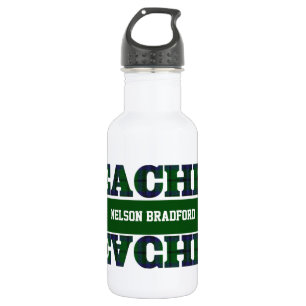 Botella De Agua Profesora de Green Plaid