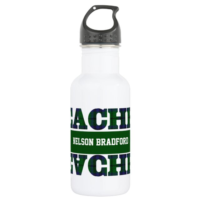 Botella De Agua Profesora de Green Plaid (Anverso)