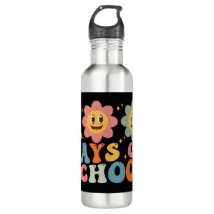 Botella De Agua Profesores Retro Groovy 100 días 0f