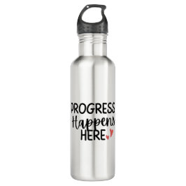 Botella De Agua 'Progress Happens Here' Teacher Thank You Gift 