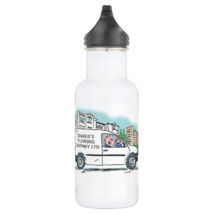 Botella De Agua Promocional para Hombre de Furgoneta Blanca Empres