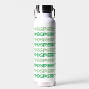 Botella De Agua Prosperidad reducida Inspirador verde