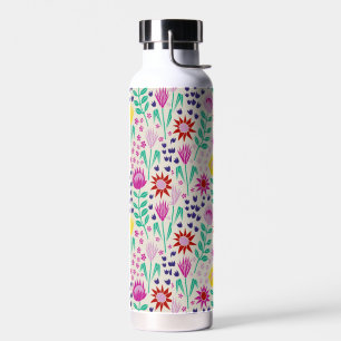 Botella De Agua Protea Floral Block Print Millefleur Luces