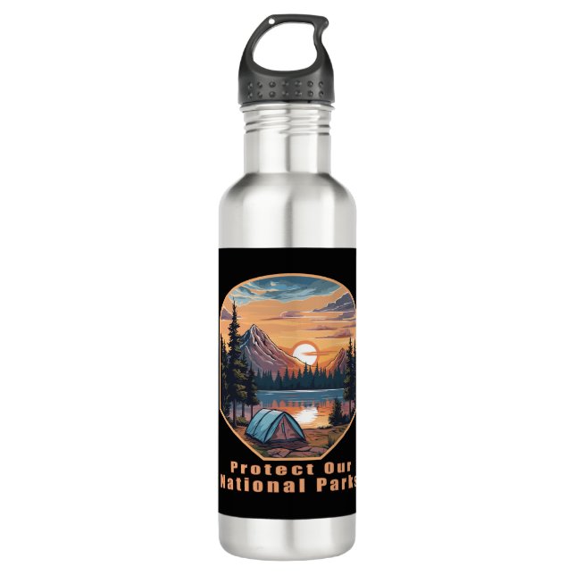 Botella De Agua Protege nuestros parques nacionales (Anverso)