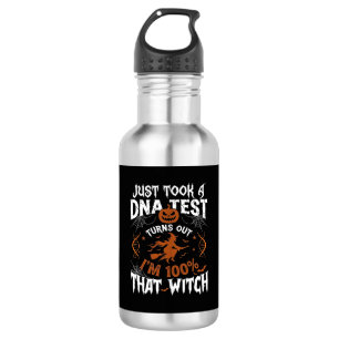 Botella De Agua Prueba De Adn Bruja Halloween Calabaza Telaraña