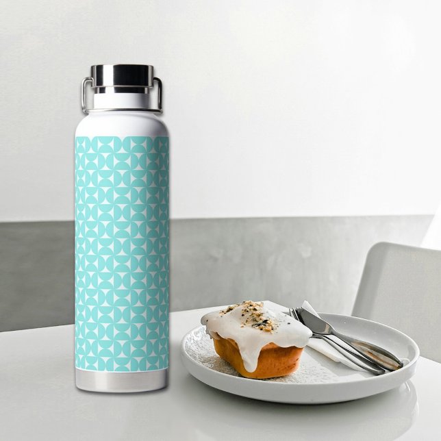 Botella De Agua Prussian Blue Bow Tie Pattern Water Bottle (Subido por el creador)