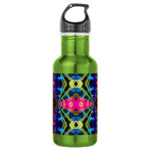 Botella de agua psicodélica de neón 1