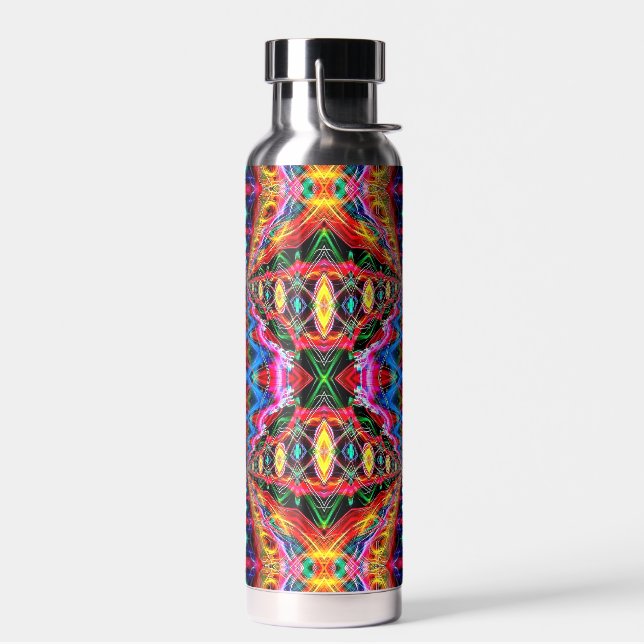 Botella de agua psicodélica de neón 2 (Izquierdo)