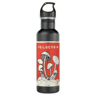 Botella De Agua Psilocybin Retro Setas Psicodélicas Mágicas