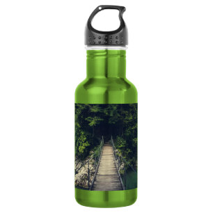 Botella De Agua Puente colgante simple río Idrijca, Eslovenia