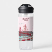 Puente de Lisboa sobre el río Tajo al estilo vinta