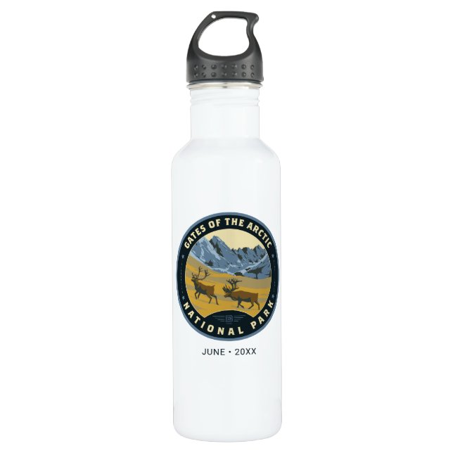 Botella De Agua Puertas del Parque Nacional del Ártico (Anverso)