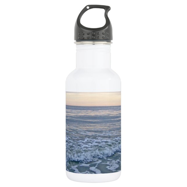 Botella De Agua Puesta de sol sobre las mareas (Anverso)
