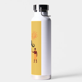 Botella De Agua Puesta en marcha del sol en África