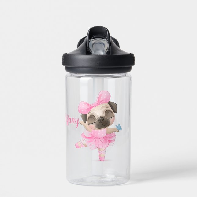 Botella De Agua Pug Ballerina (Delante)