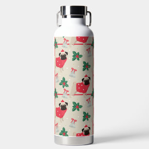 Botella de agua Puggy Navidades