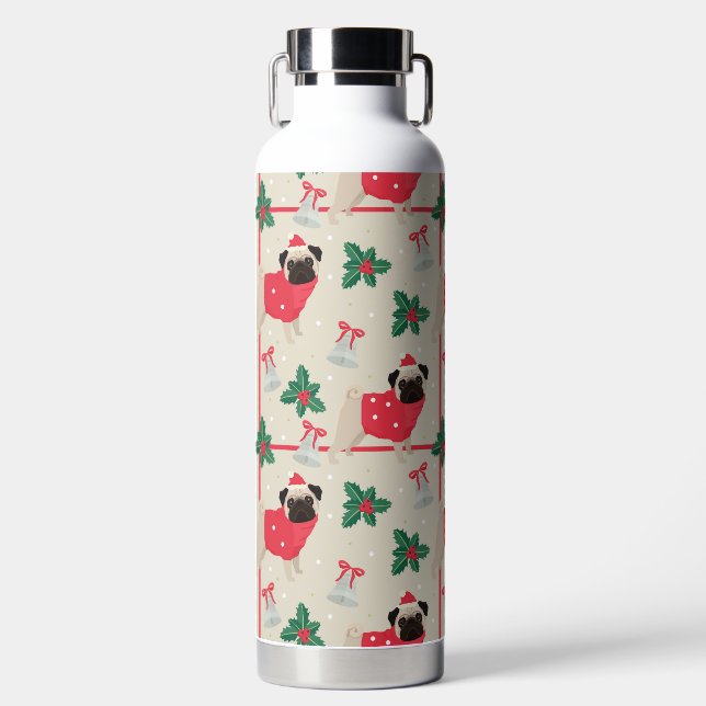 Botella de agua Puggy Navidades (Delantero)