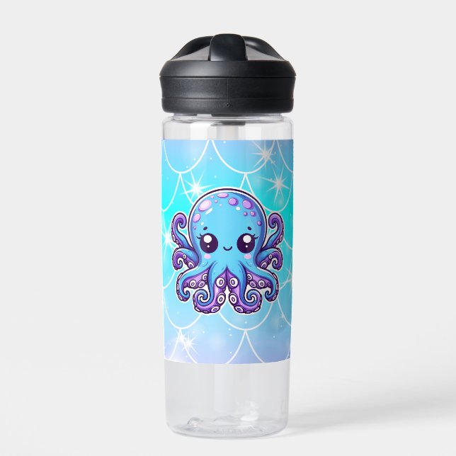 Botella De Agua Pulpo azul lindo (Delante)